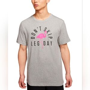 Nike Men's Dri-fit Training Flamingo Leg Day Tee - SMALL